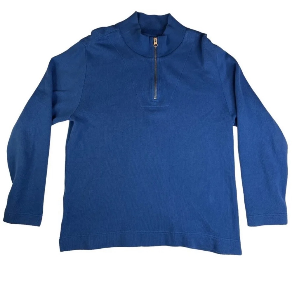 Pendleton Sleeve Pullover Sweater with Zip Collar.